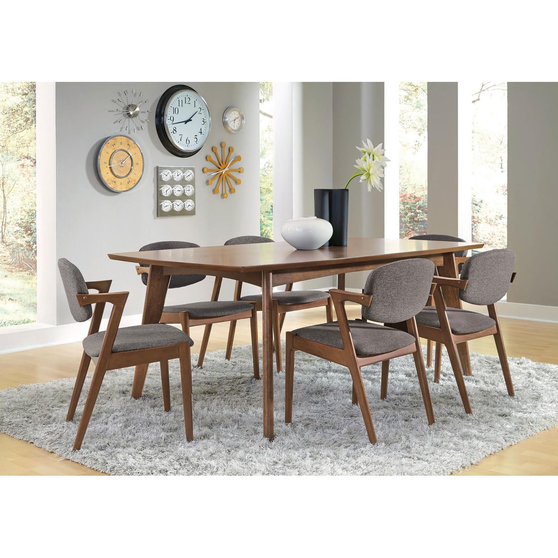 Dark Walnut and Grey Dining Chair (Set of 2) image 11