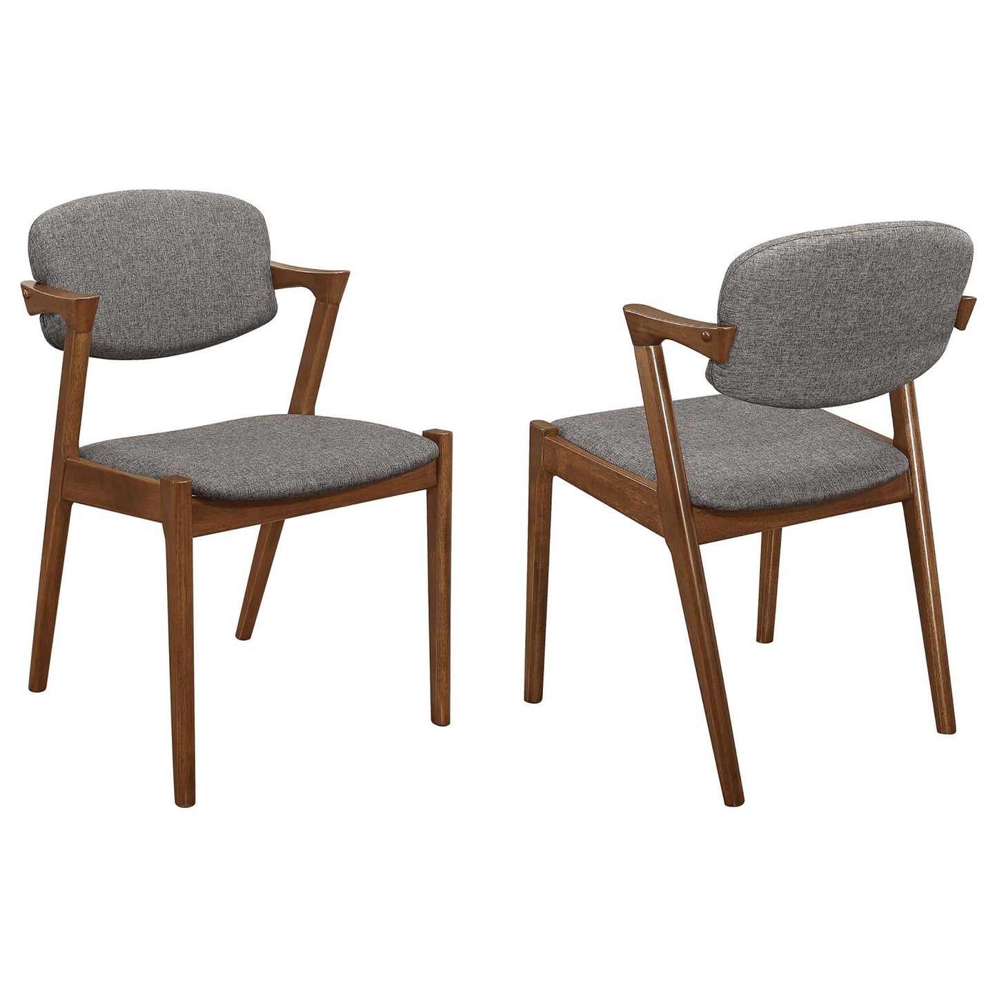 Dark Walnut and Grey Dining Chair (Set of 2) image 2