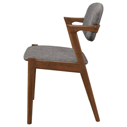 Dark Walnut and Grey Dining Chair (Set of 2) image 7