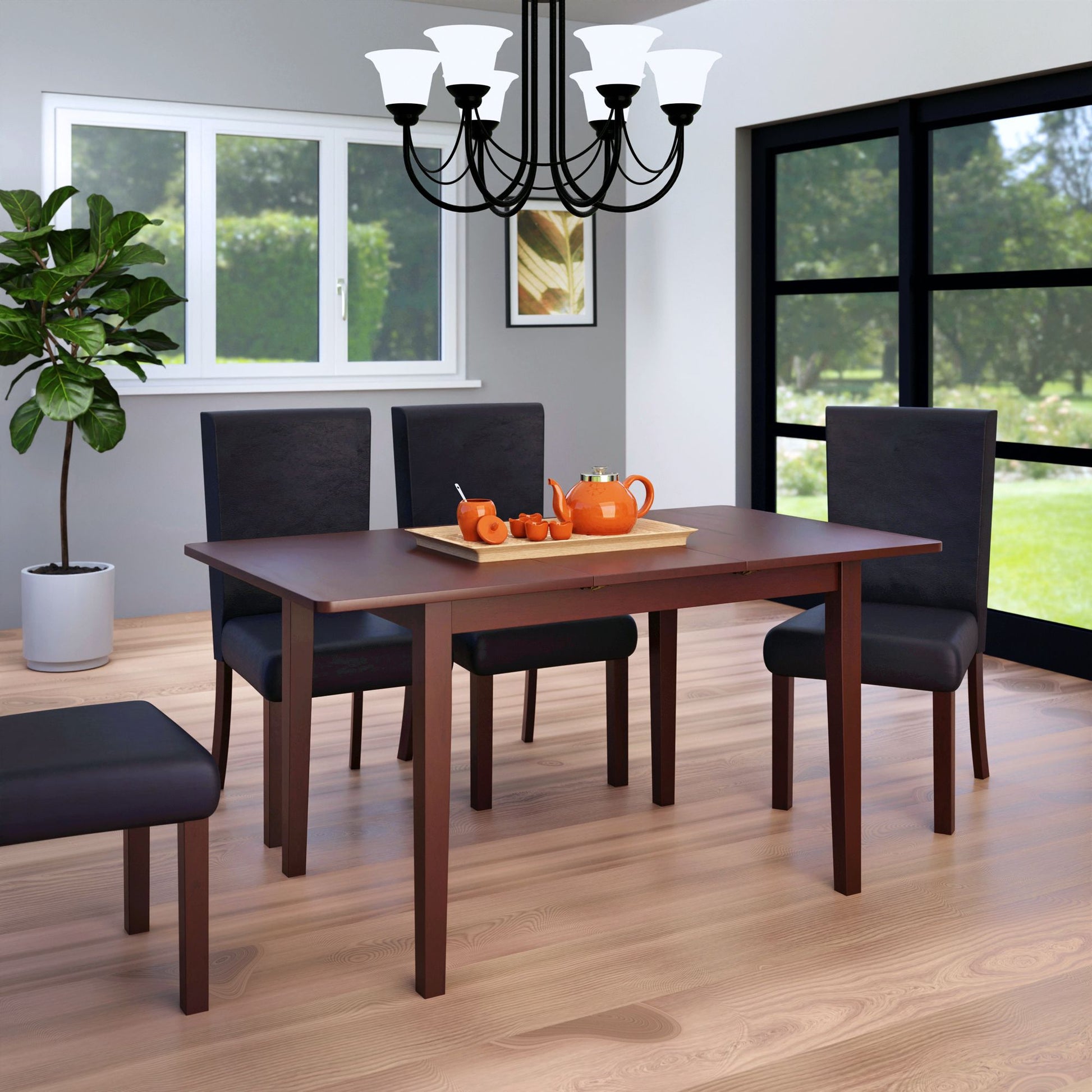 Darren Dining Table; Extension Top; Walnut image 6