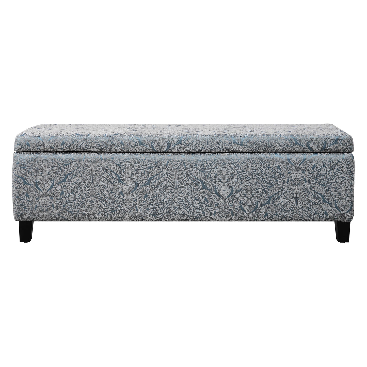 Indoor Jacquard Storage Ottoman Bench - Upholstered Entryway Bench with Hidden Storage, 300lbs Weight Capacity for Living Room, Bedroom & Hallway image 4