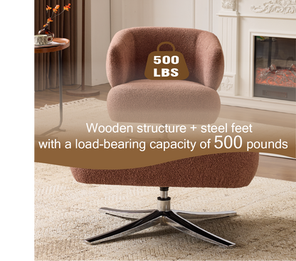 Cuddle-style leisure swivel sofa chair, suitable for balconies, studies and living rooms, Red image 11