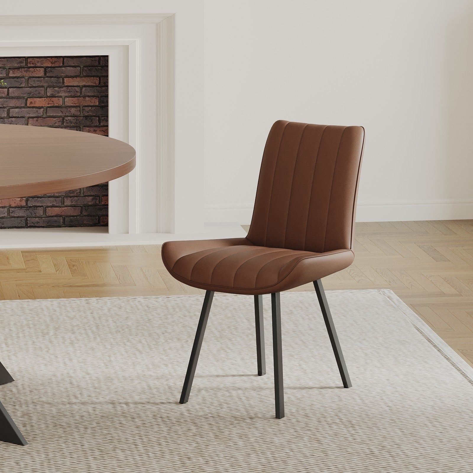 2 Brown Dining Chairs,set of 2 image 7