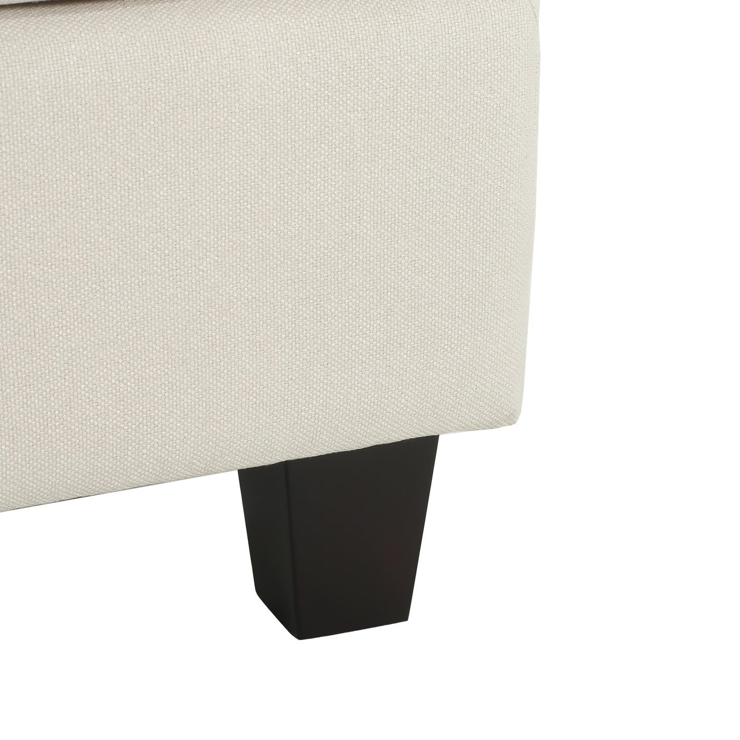 Upholstered Ottoman, Beige image 8