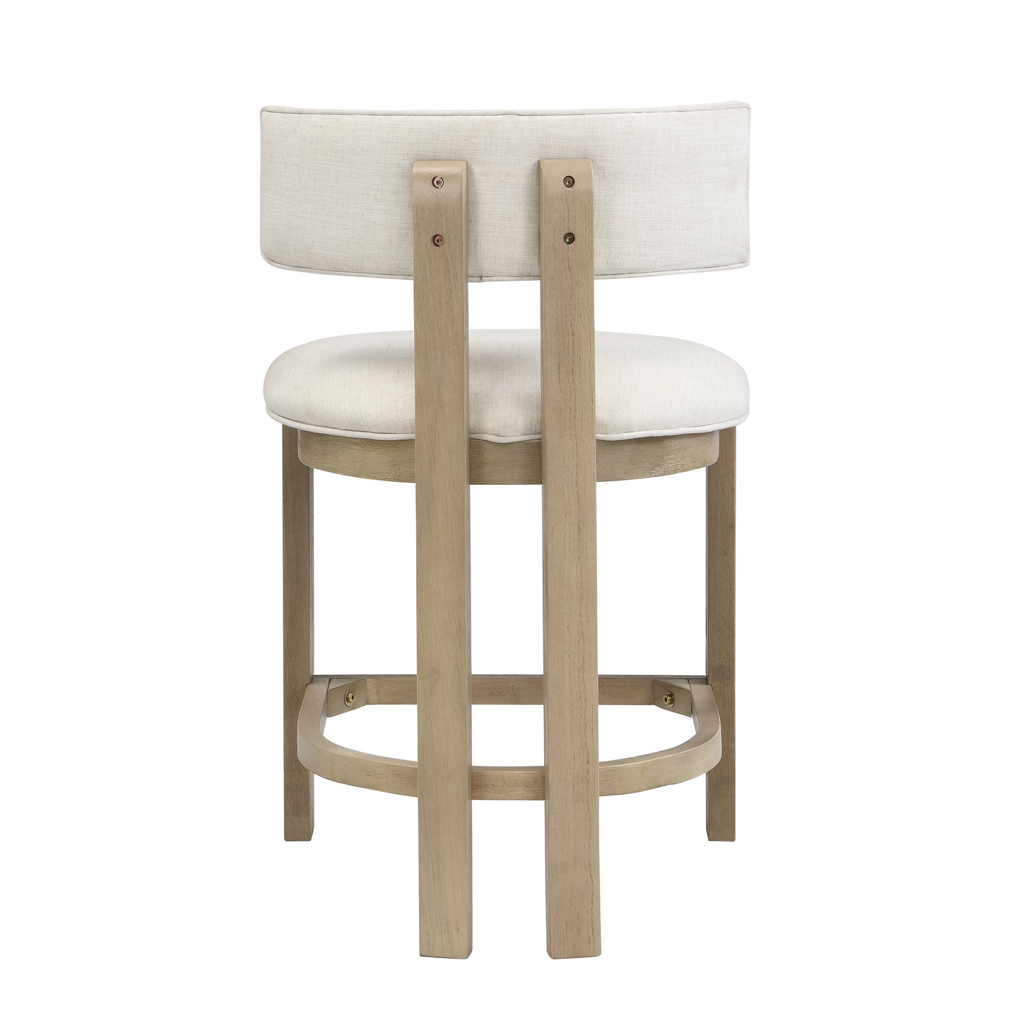 26" Counter Height Bar Stool, Upholstered Counter Stools (Set of 2)-Light Ash+beige image 8
