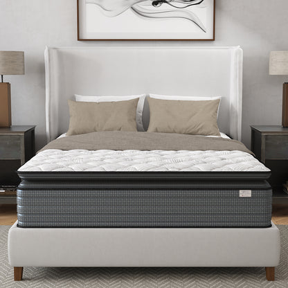 NapQueen Isabella 14 Inch Queen Hybrid Pillow Top Mattress, CertiPUR-US Certified, Made in USA image 1