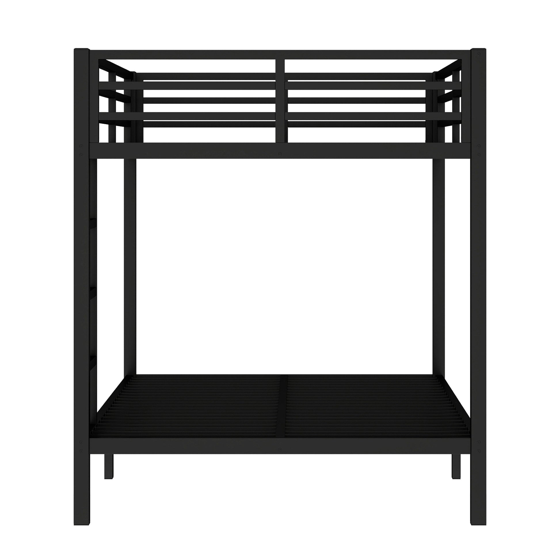 Metal Full XL over Full XL Bunk Bed for Teens and Adults,Space-Saving/Noise Reduced/No Box Spring Needed, Black image 6