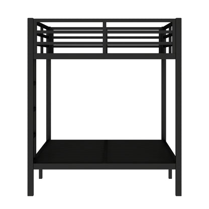 Metal Full XL over Full XL Bunk Bed for Teens and Adults,Space-Saving/Noise Reduced/No Box Spring Needed, Black image 6