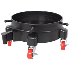 11 1/4 Inch Bucket Dolly, Removable Rolling Bucket Dolly Easy Push 5 Roll Swivel Casters to Move 360 Degree Turning for 5 Gallon Buckets Car Wash System Detailing Smoother Maneuvering, Black