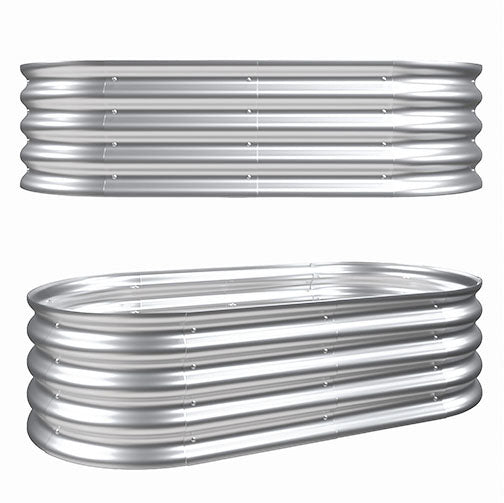 2Pcs 4x2x1ft Raised Garden Bed Kit, Galvanized Planter Raised Garden Beds for Outdoor for Vegetables,Flowers &Herbs, Heavy Duty, Rust-Resistant, Easy Assembly image 7