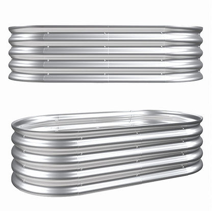 2Pcs 4x2x1ft Raised Garden Bed Kit, Galvanized Planter Raised Garden Beds for Outdoor for Vegetables,Flowers &Herbs, Heavy Duty, Rust-Resistant, Easy Assembly image 7