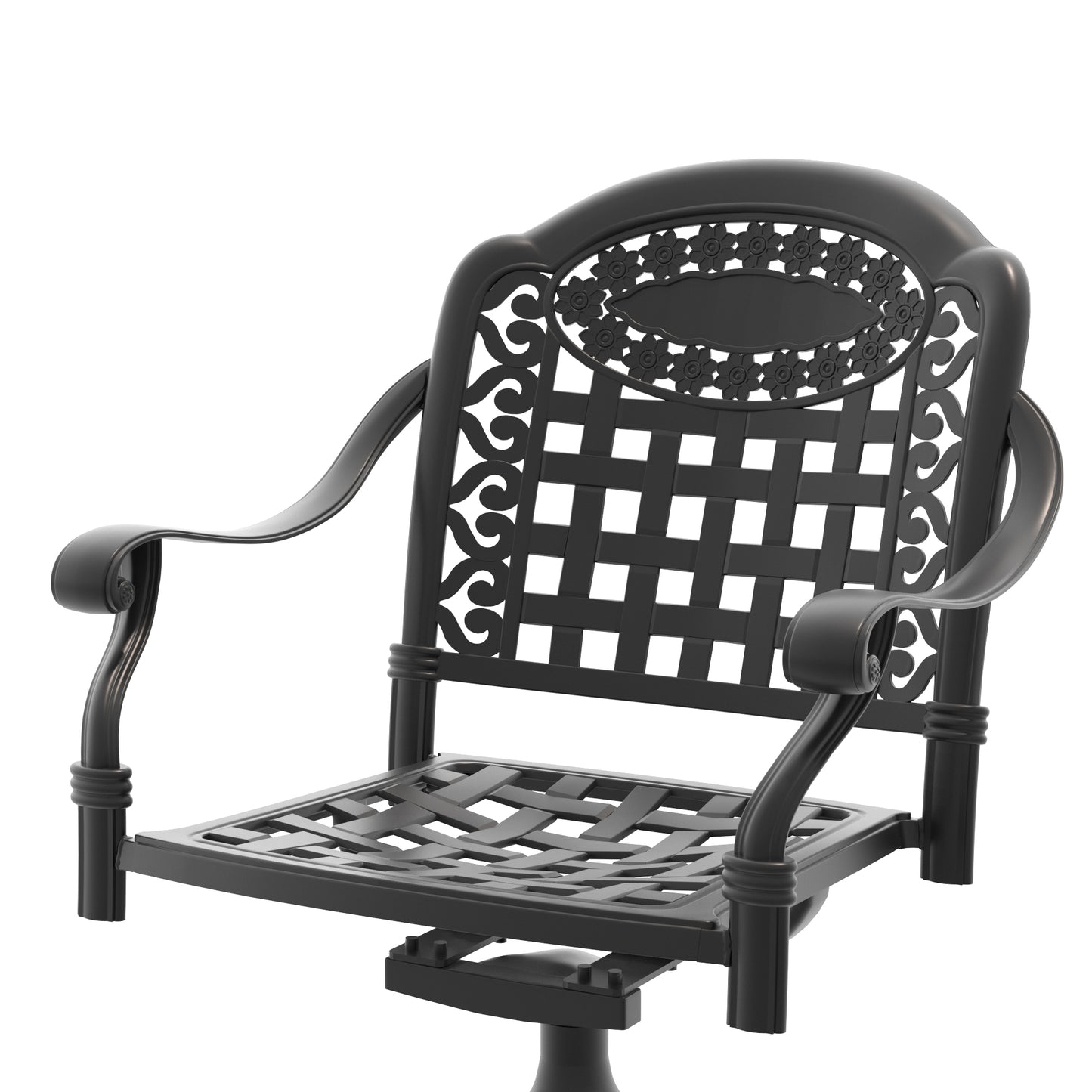 Cast Aluminum Swivel Rocking Chair Set of 2 image 1