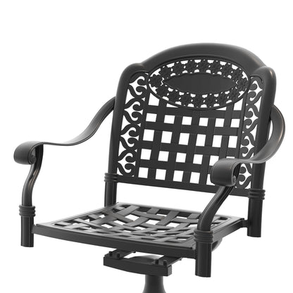 Cast Aluminum Swivel Rocking Chair Set of 2 image 1