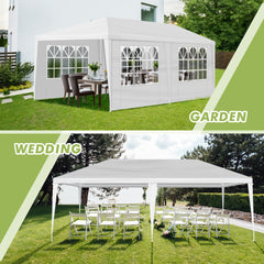 10*20FT Wedding Tent with 4 Removable Sidewalls,Outdoor Use for Party,Wedding,Marketplace