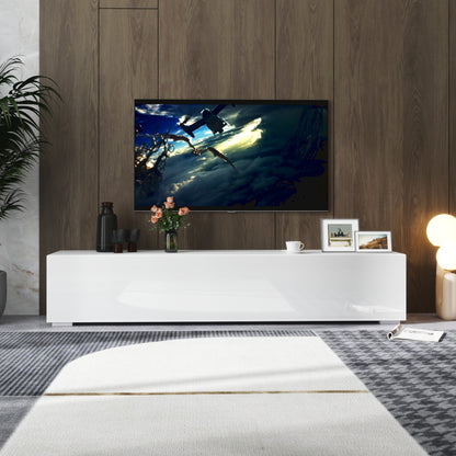 Modern Entertainment Center with Storage Media Console for Living Room image 4