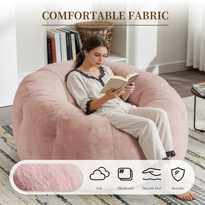 Round Floral Bean Bag Chair,Comfort and Body-Contouring Support for Versatile Home Relaxation and Decor Integration image 3