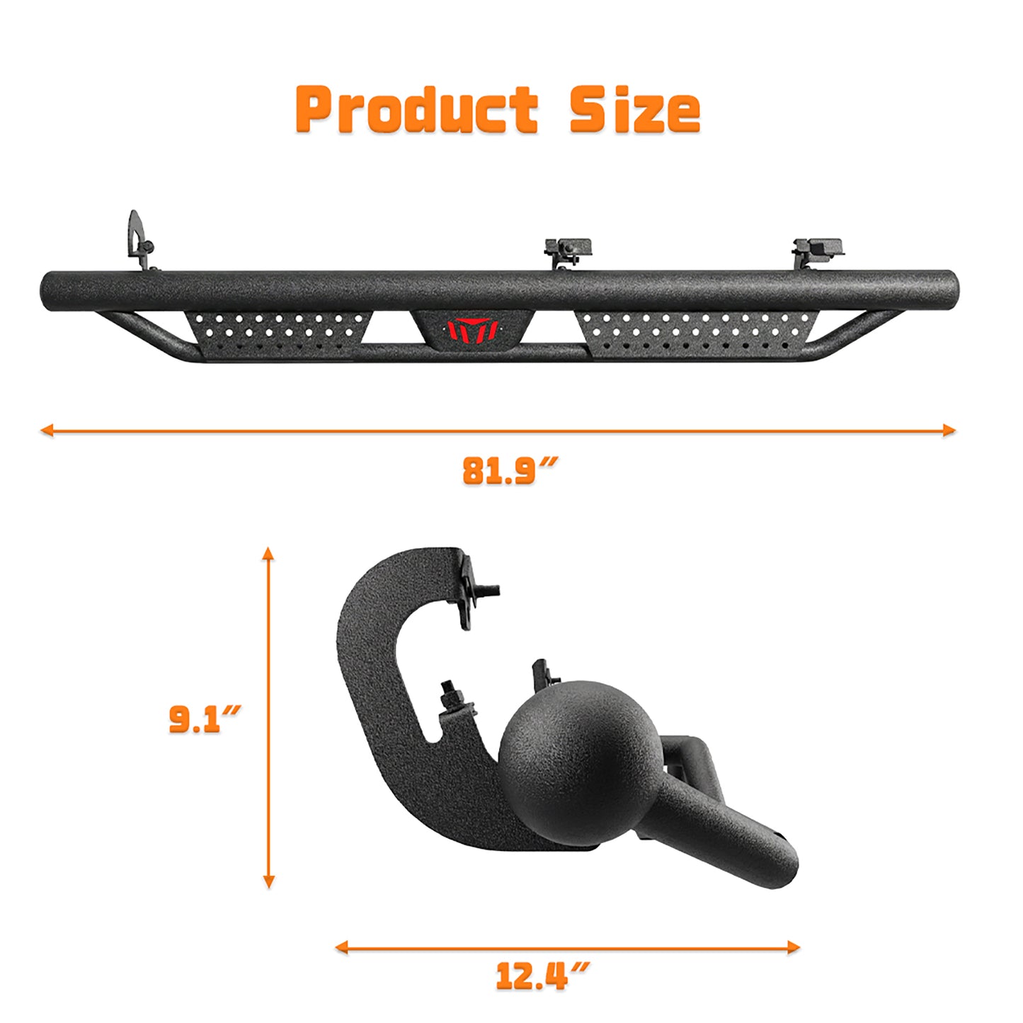 Two Stairs Running Board Compatible with 2007-2018 Chevy Silverado GMC Sierra 1500; 2007-2019 2500 HD 3500HD; 2019 LD/Limited Crew Cab Drop Step Side Step Nerf Bars image 5
