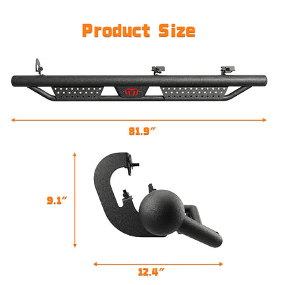 Two Stairs Running Board Compatible with 2007-2018 Chevy Silverado GMC Sierra 1500; 2007-2019 2500 HD 3500HD; 2019 LD/Limited Crew Cab Drop Step Side Step Nerf Bars image 5