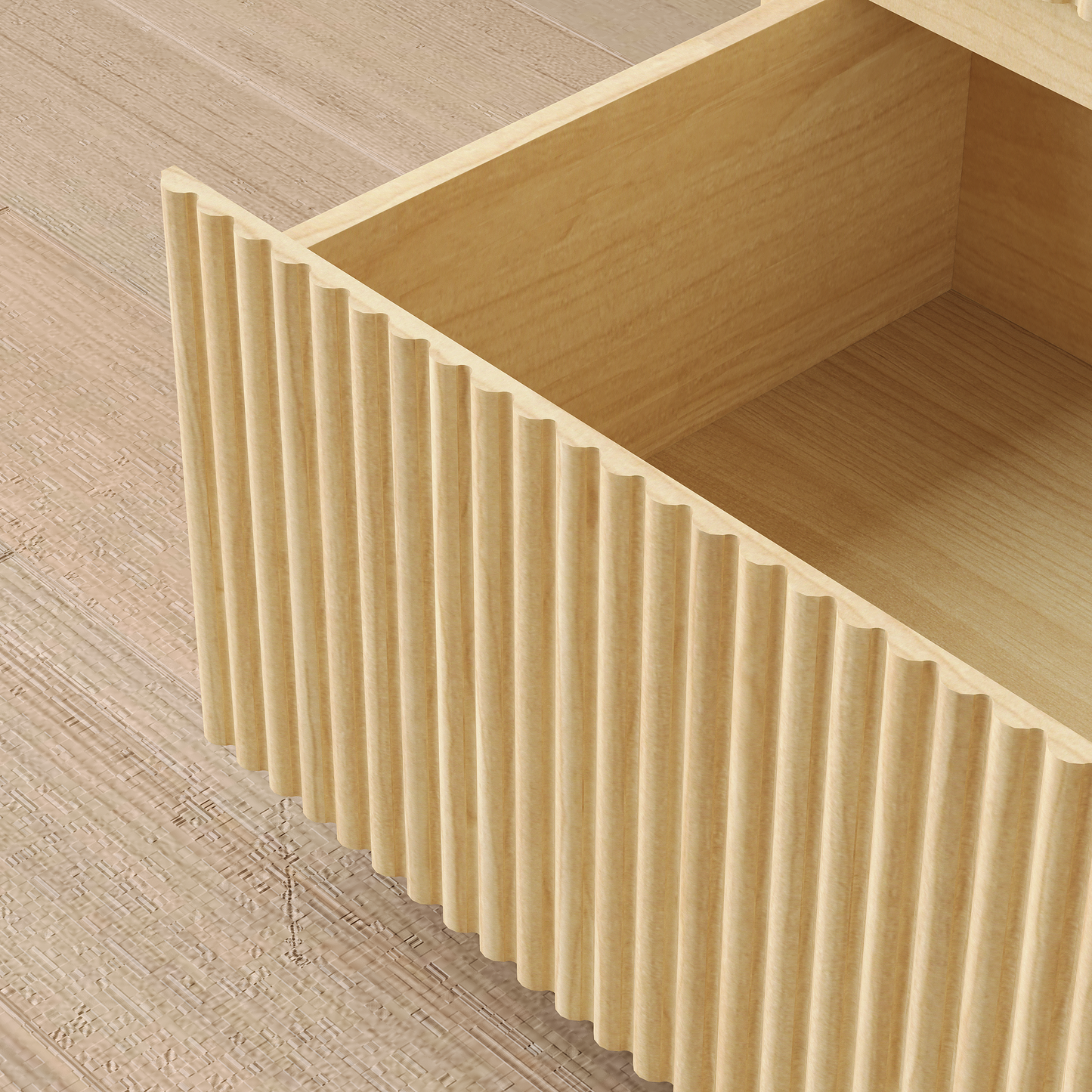Modern Natural Wood 6 Drawer Dresser, Wave Panel Drawer Fronts, Storage Cabinet, Versatile Chest of Drawers for Bedroom, Living Room - Sleek & Spacious Home Storage Solution image 11