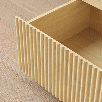 Modern Natural Wood 6 Drawer Dresser, Wave Panel Drawer Fronts, Storage Cabinet, Versatile Chest of Drawers for Bedroom, Living Room - Sleek & Spacious Home Storage Solution image 11