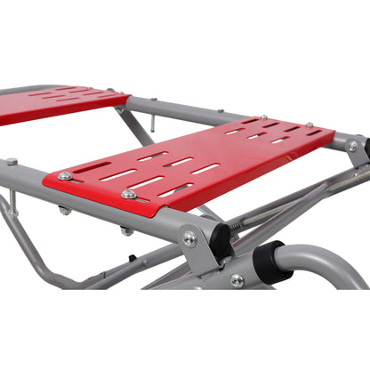 Rolling Foldable Table Saw Stand, Heavy Duty Portable Universal Table Saw Base with 8" Wheels, Adjustable Height, 330Lbs Load Capacity for Woodworking Garage Workshop image 9