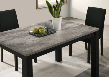 1pc Faux-concrete Top Finish Rectangular Dining Table Wooden Dining Room Furniture Modern Contemporary Black Charcoal Finish image 3