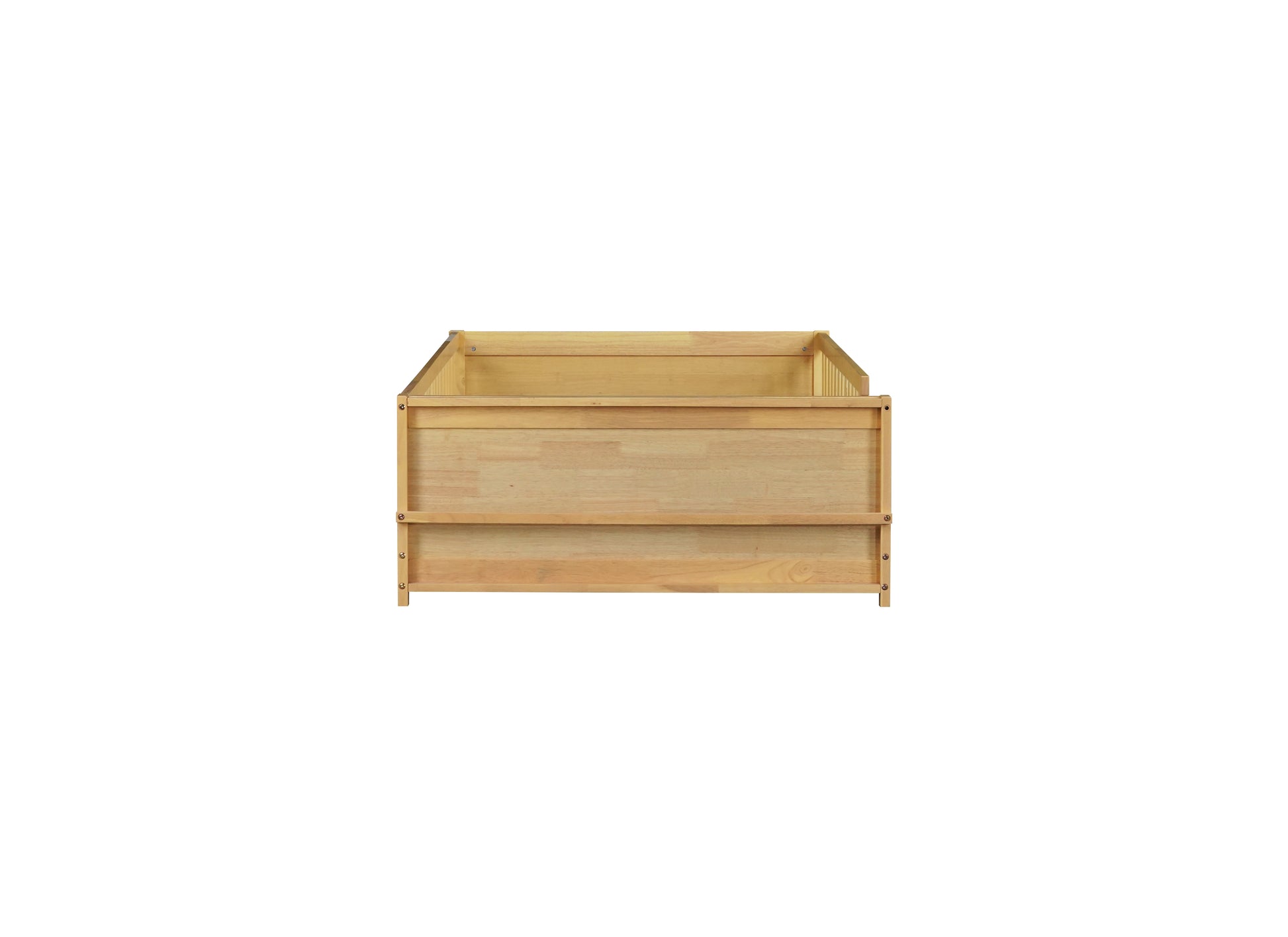 Twin size Floor Platform Bed with Built-in Book Rack,Natural(Old Sku:W504P143309) image 7