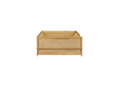 Twin size Floor Platform Bed with Built-in Book Rack,Natural(Old Sku:W504P143309) image 7