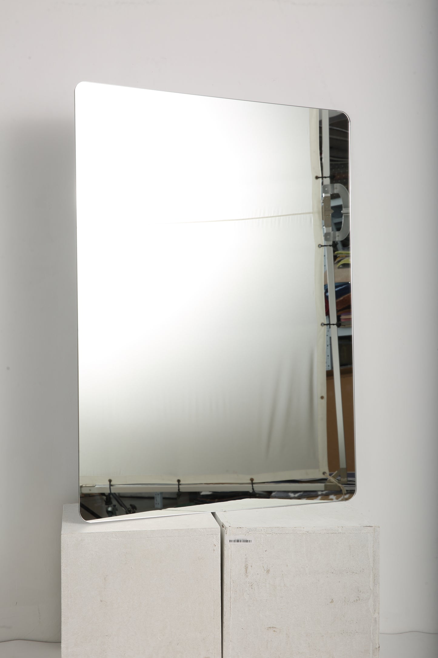 Modern Frameless Bathroom Mirror, 36 x 30 Inch Rectangular Vanity Mirror with Copper-Free Silver Glass and Shatter-Resistant Backing image 2