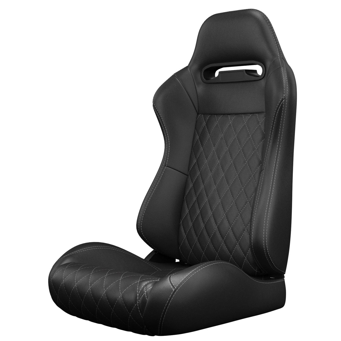 2PC Universal Racing Seats Stitch PVC Leather Reclinable Carbon Look Leather Back With Adjustor Slider(Not Including Seat Bracket) 1 box of 2 pieces image 8