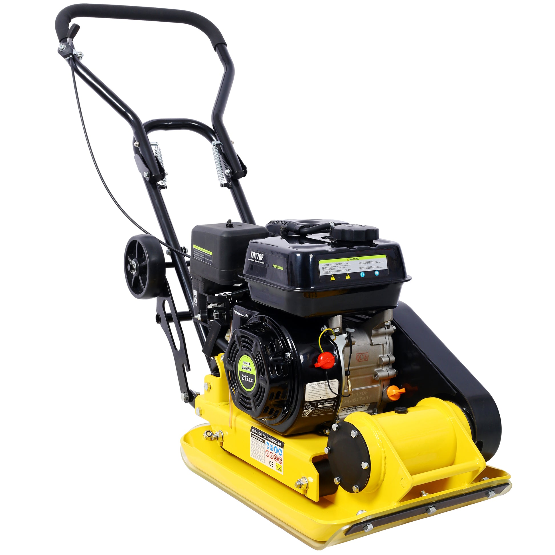 7.0HP 5500VPM MAX Gas Vibration Compaction Force 20 x 14 inch Plate Compactor w/Built-in Wheel,EPA compliant image 5