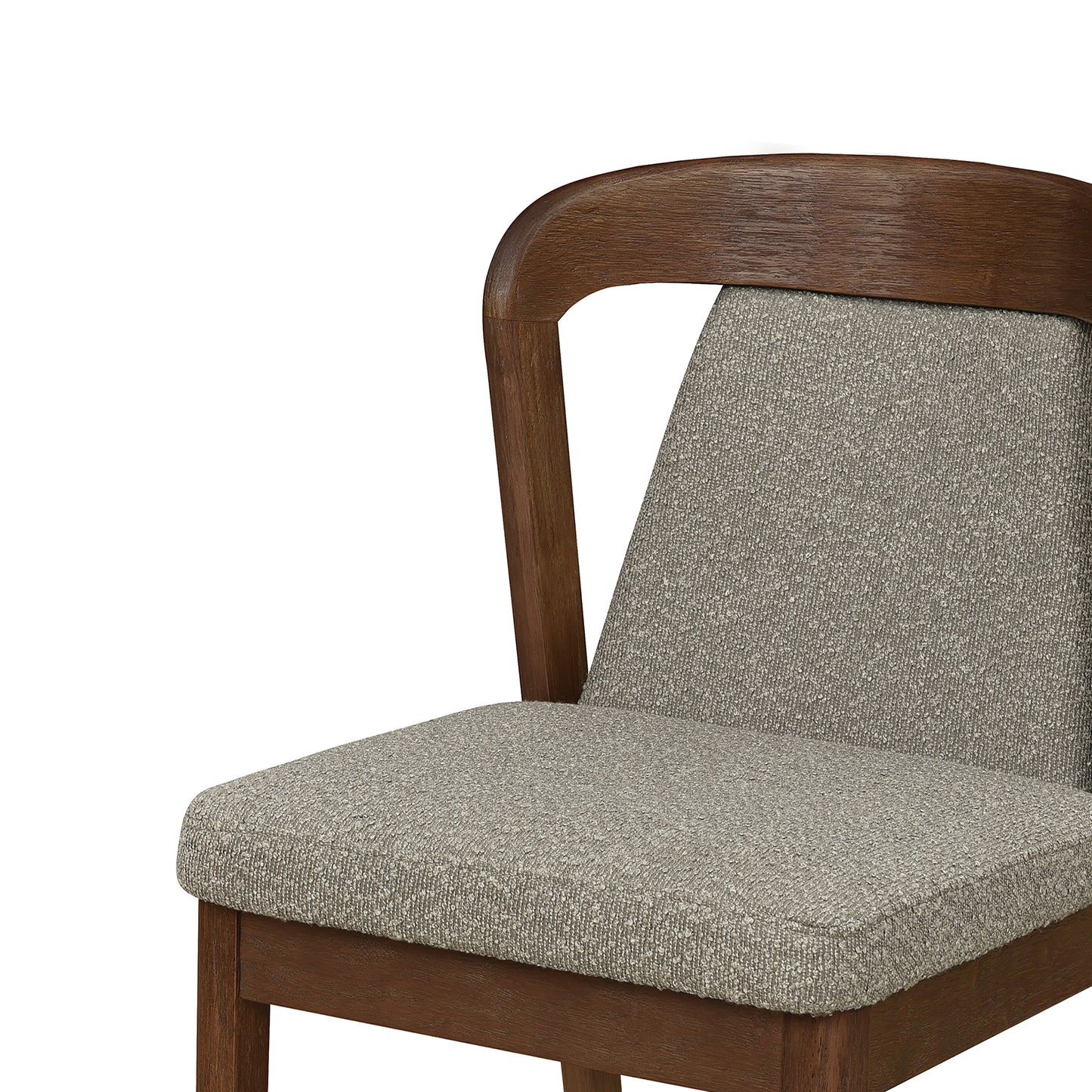 Upholstered Backrest Armless Dining Chairs (Walnut+Light Brown) image 10
