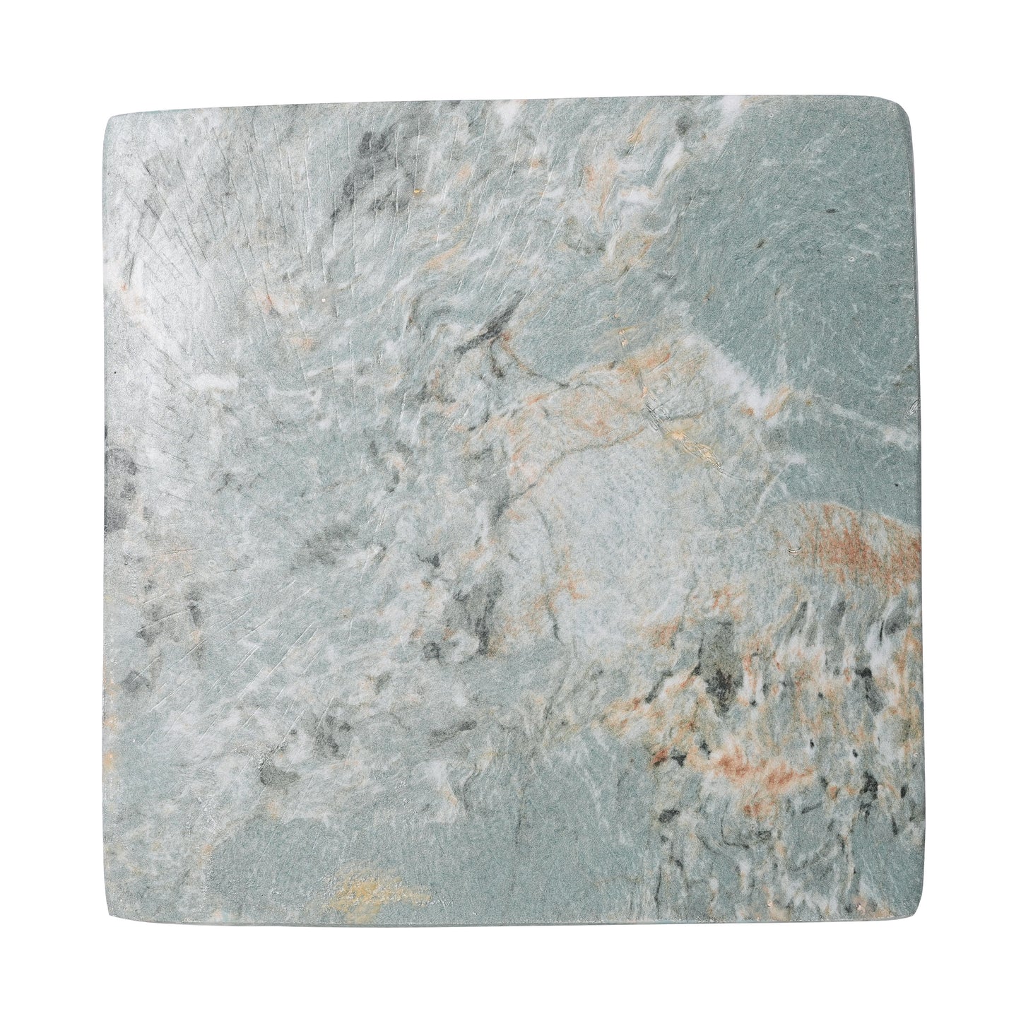 18.5"H Modern Geometric MGO Side Table, Hourglass Accent Table with Faux Marble Finish - Weather Resistant End Table for Indoor and Outdoor Use, Living Room, Bedroom & Patio, Green Marble image 9