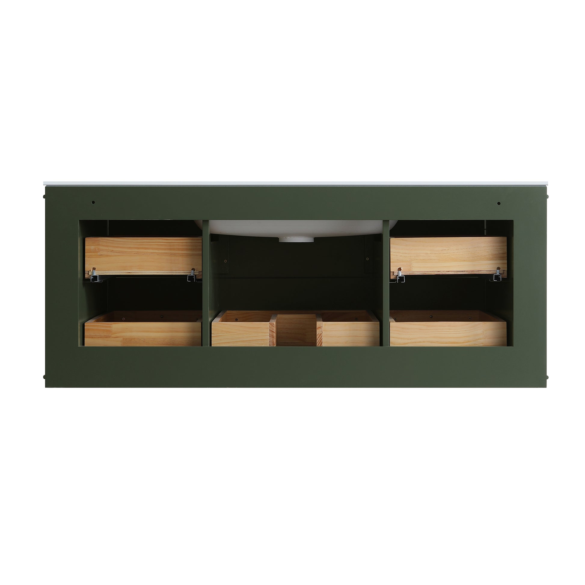 48" Wall Mounted & Floating Single Green Bathroom Vanity with Sink image 9