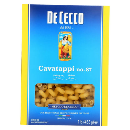 De Cecco Pasta - Pasta - Cavatappi - Case Of 12 - 16 Oz image 1