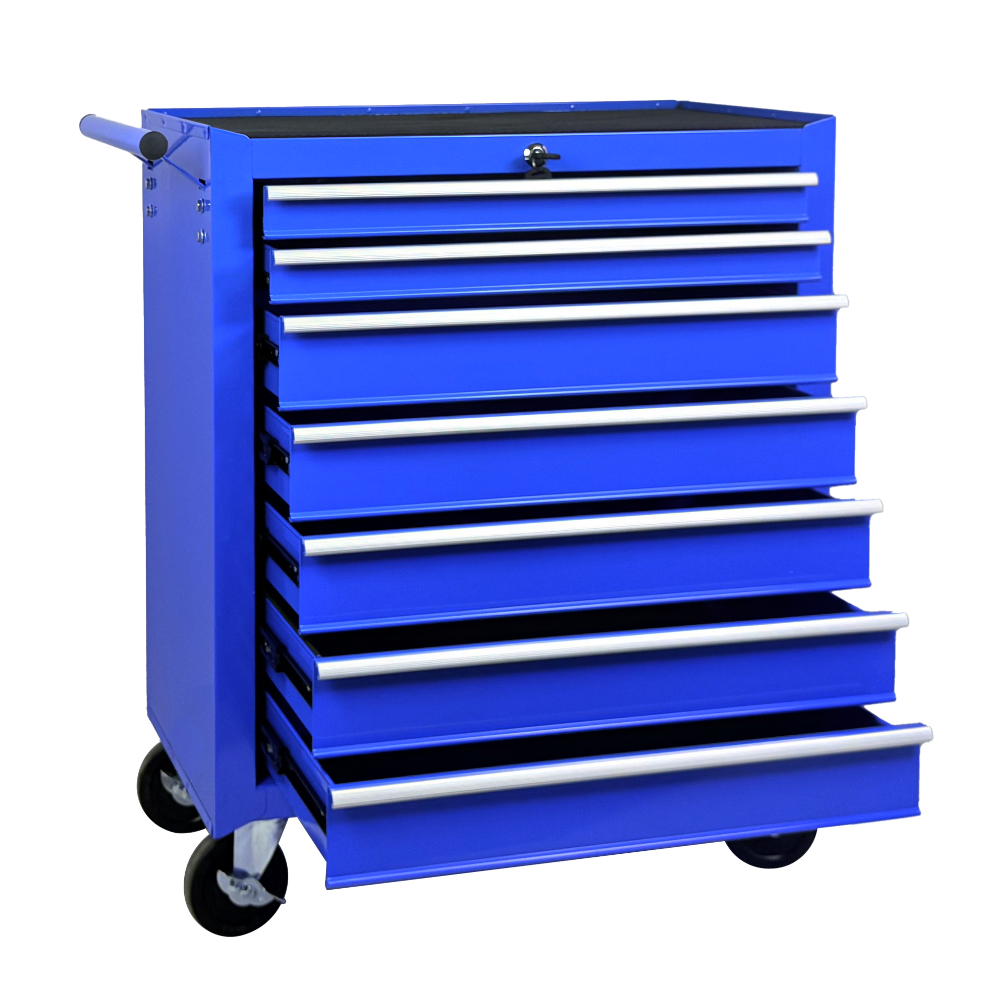 Rolling Tool Chest with 7-Drawer Tool Box with Wheels Multifunctional Tool Cart Mechanic Tool Storage Cabinet for Garage, Warehouse, Workshop, Repair Shop -BLUE image 2