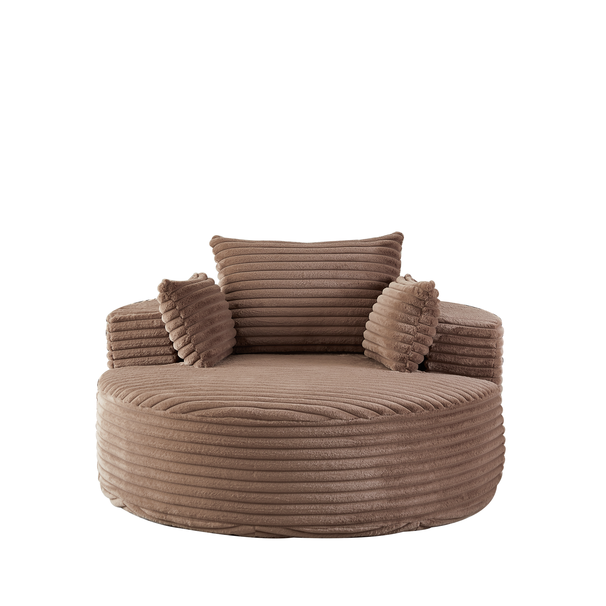 55'L Corduroy Sponge single sofa,No Assembly Required,Fluffy Modern Sleeper Chair for Living room, Bedroom, Lounge and Projection Room(Not a swivel chair.) image 5