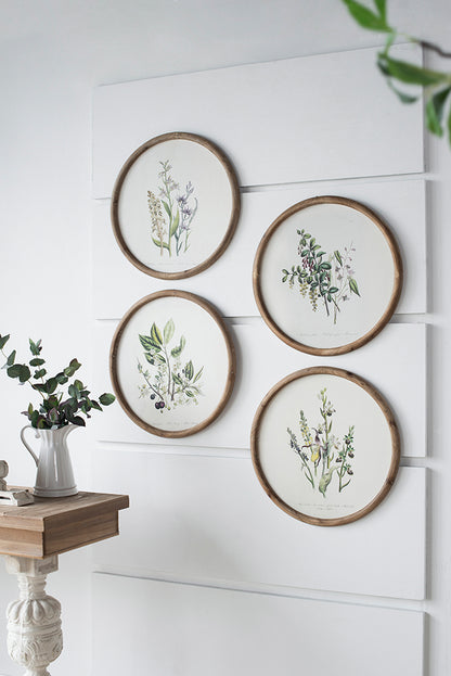 S/4 D19.7" Flora Print Round Frame image 9