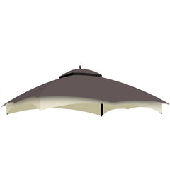Replacement Canopy Top for Lowe's Allen Roth Heavy Duty Gazebo Roof Gazebo Top with Air Vent 10X12 Gazebo CoverReplacement Top Only (Brown)