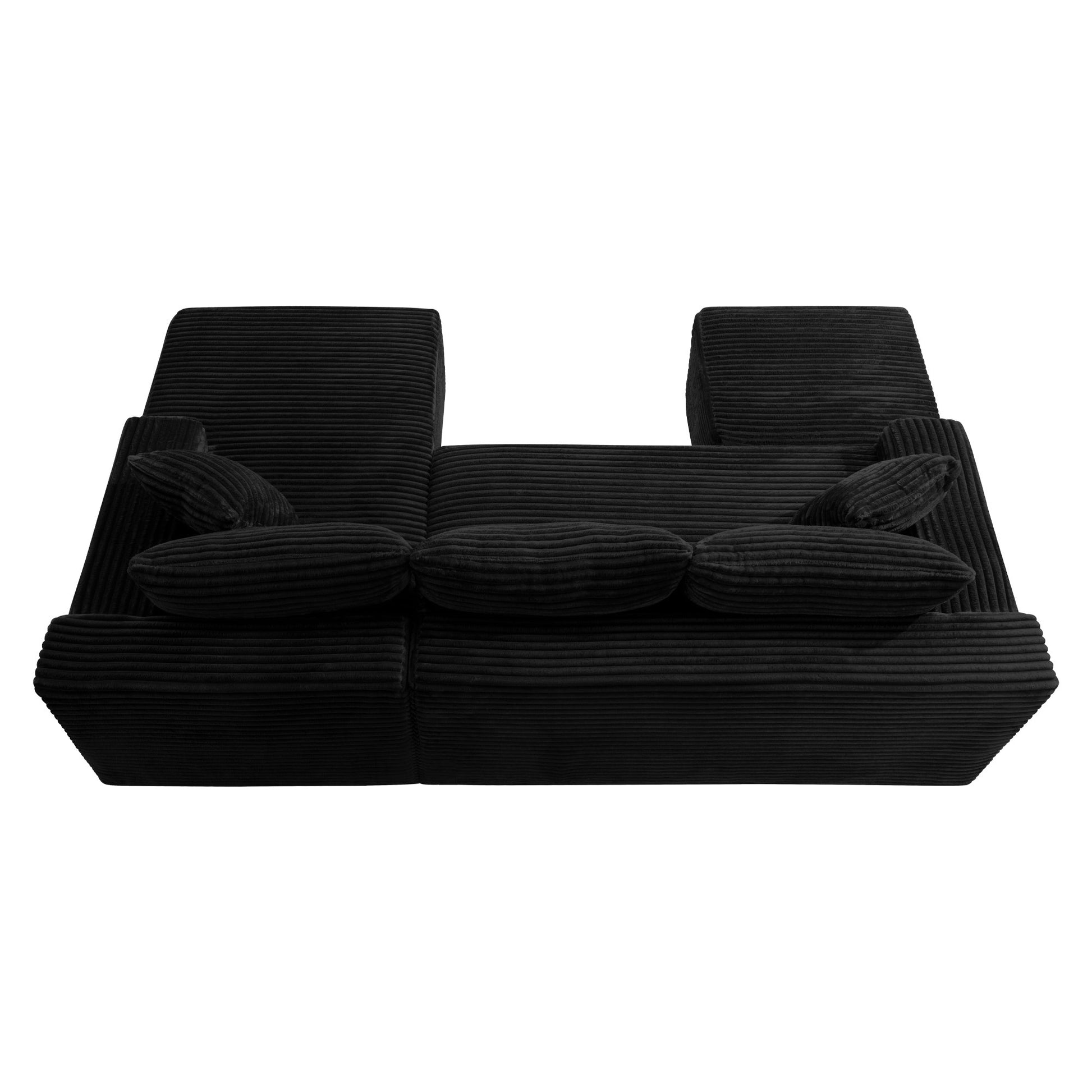 94.5" U-Shaped Cloud Sectional Sofa with Deep Seat,No Assembly Required,Modular Couches Sleeper for Living Room,Bedroom,Apartment image 10