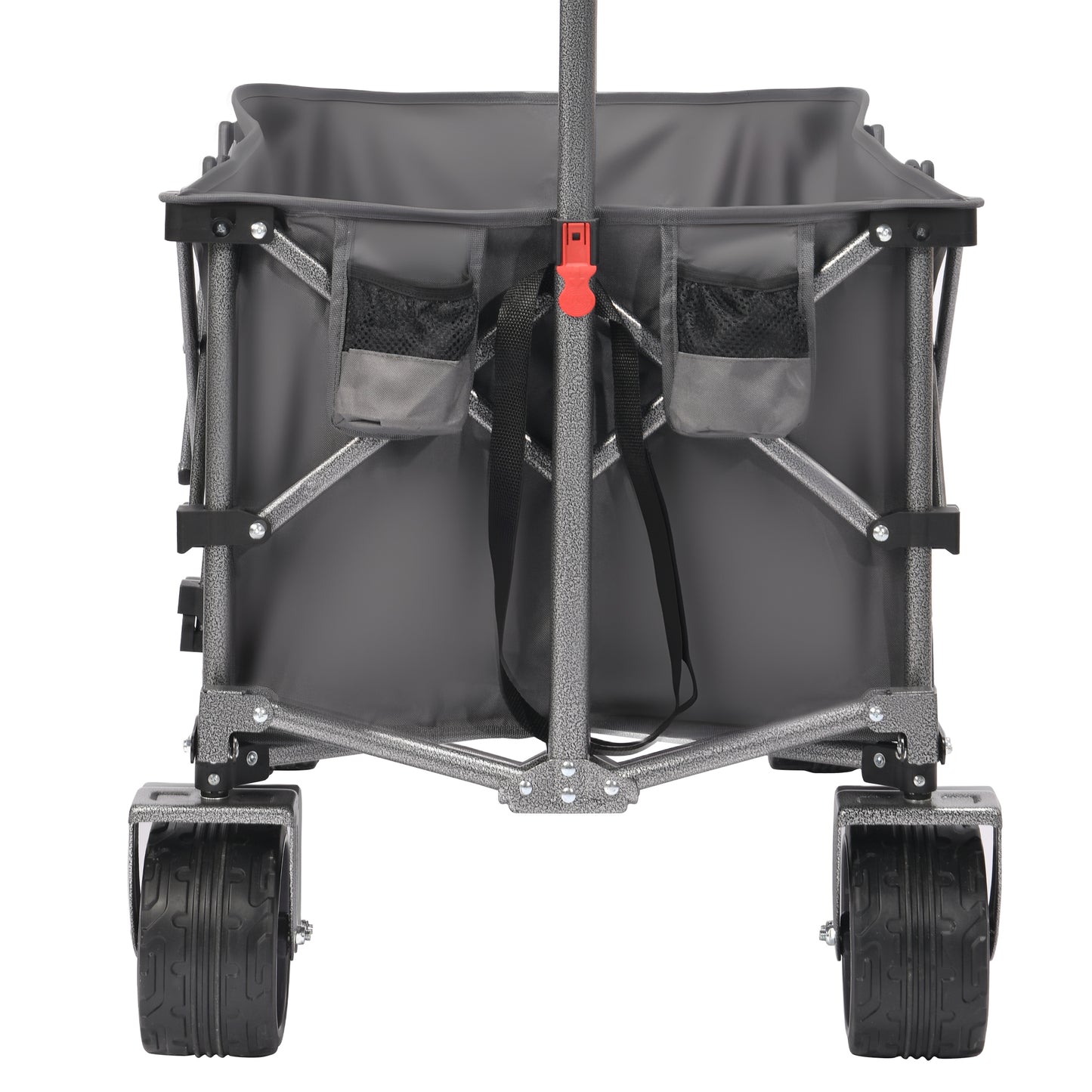 PORTABLE 400L Collapsible Wagon, Folding Wagon Cart, Beach Wagon with Big Wheels, 450LB Heavy Duty Foldable Wagon, Large Capacity Wagon for Camping, Sports, Garden, Baseball image 4