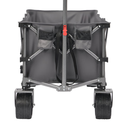 PORTABLE 400L Collapsible Wagon, Folding Wagon Cart, Beach Wagon with Big Wheels, 450LB Heavy Duty Foldable Wagon, Large Capacity Wagon for Camping, Sports, Garden, Baseball image 4