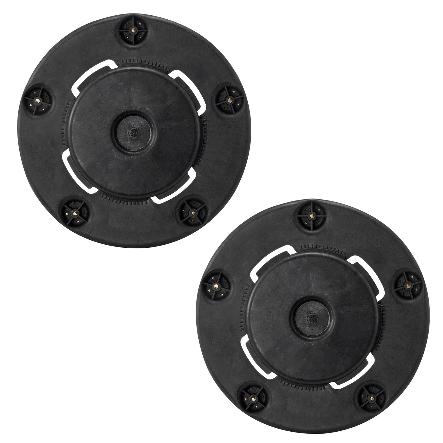 2 Packs Round Trash Can Dolly Fit 20, 32, 44, 55 Gal Garbage Container 500lbs image 3