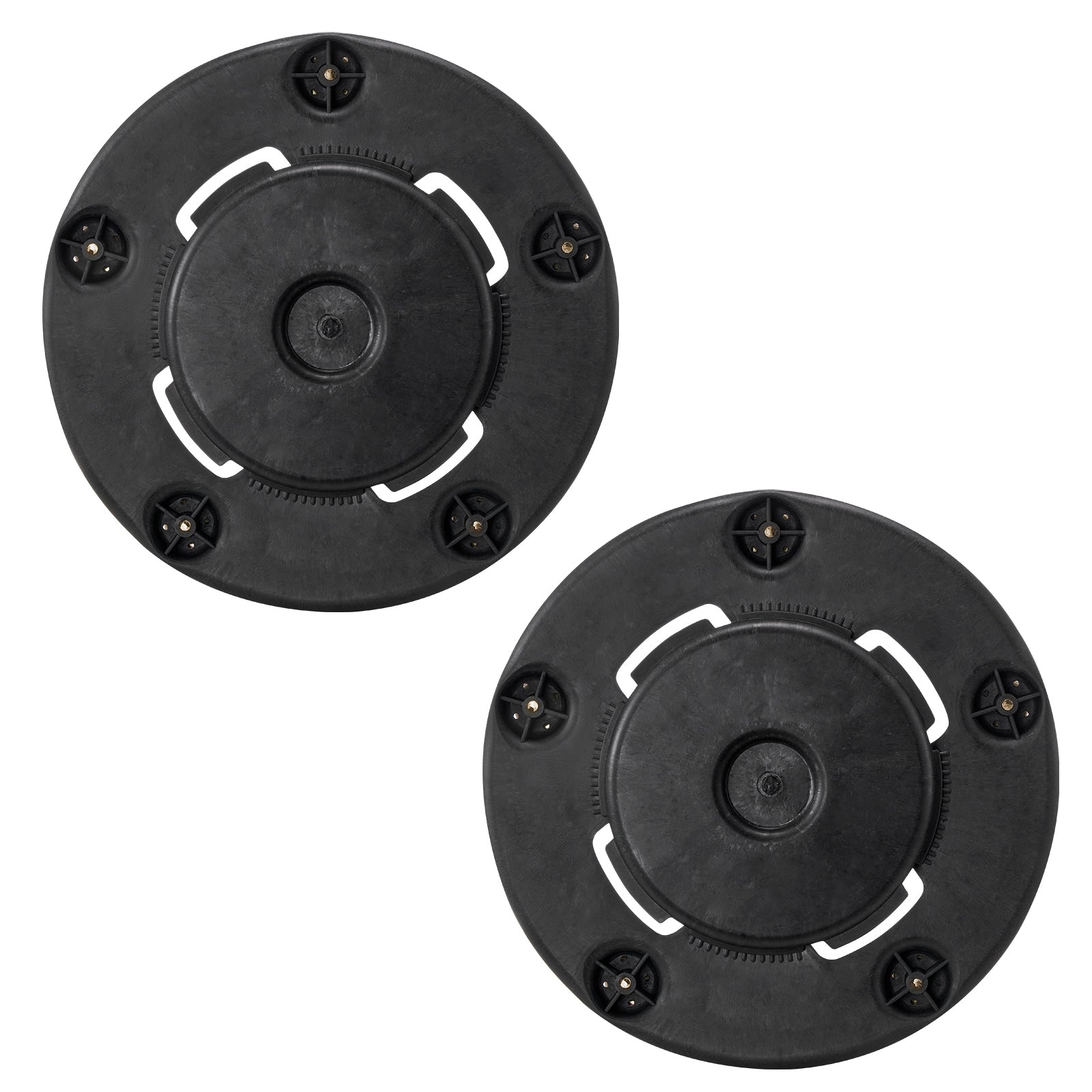 2 Packs Round Trash Can Dolly Fit 20, 32, 44, 55 Gal Garbage Container 500lbs image 3