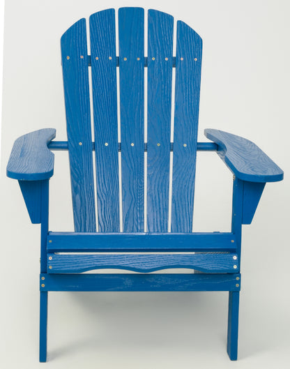 Embossed Wooden Outdoor Folding Adirondack Chair with Pre-Assembled BackRest & SeatBoard,Wood Patio Chair for Garden Backyard Porch Pool Deck Firepit with Wood Grain image 10