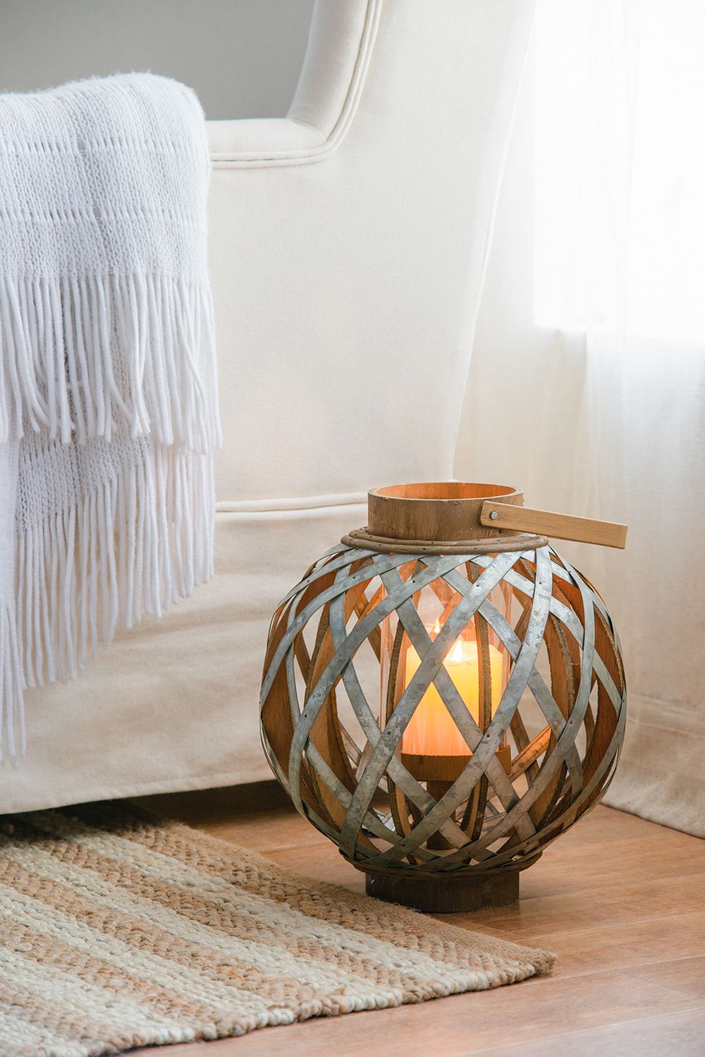 Decorative Lantern with Handle, Wooden Lantern for Indoor Outdoor, Home Garden Wedding image 10