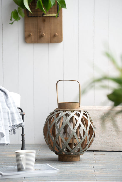 Decorative Lantern with Handle, Wooden Lantern for Indoor Outdoor, Home Garden Wedding image 9
