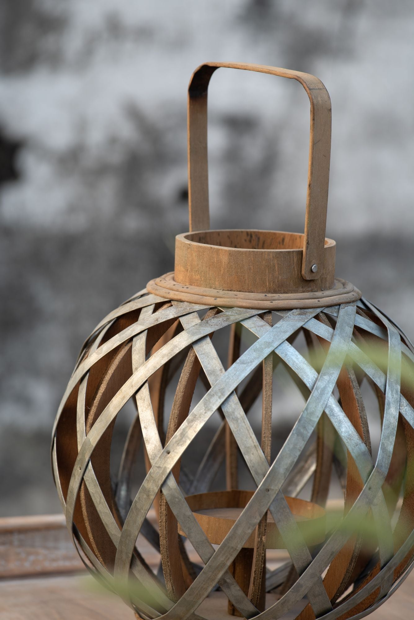 Decorative Lantern with Handle, Wooden Lantern for Indoor Outdoor, Home Garden Wedding image 1