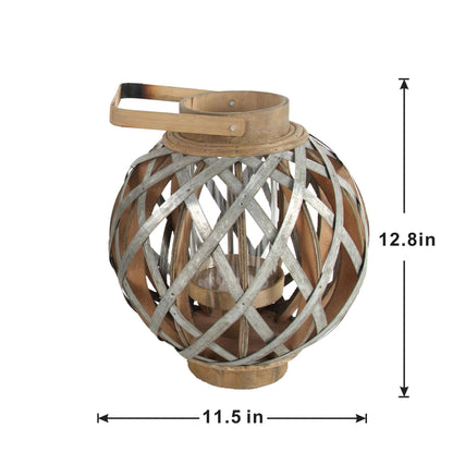 Decorative Lantern with Handle, Wooden Lantern for Indoor Outdoor, Home Garden Wedding image 12