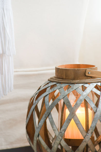 Decorative Lantern with Handle, Wooden Lantern for Indoor Outdoor, Home Garden Wedding image 13